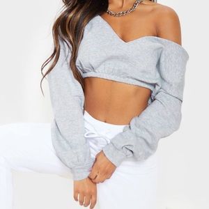 Prettylittlething grey sweatshirt